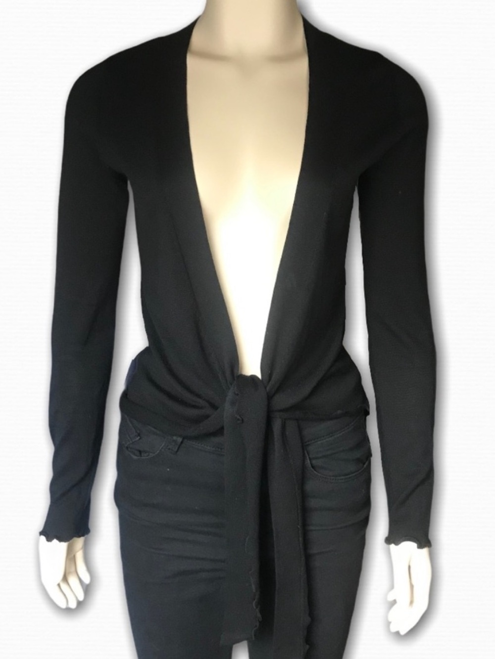 White House Black Market 100% Silk Cardigan